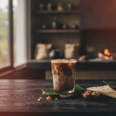 Es Kopi Susu Pawon, Gula Aren Asap