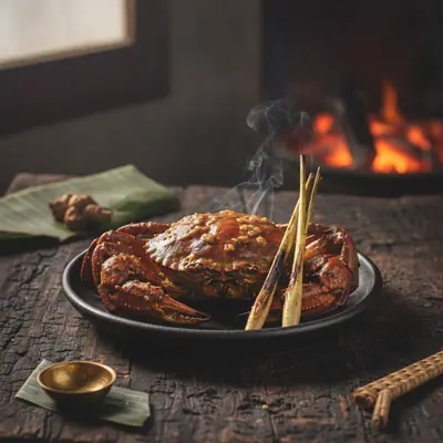 Kepiting Asap Serai Bara