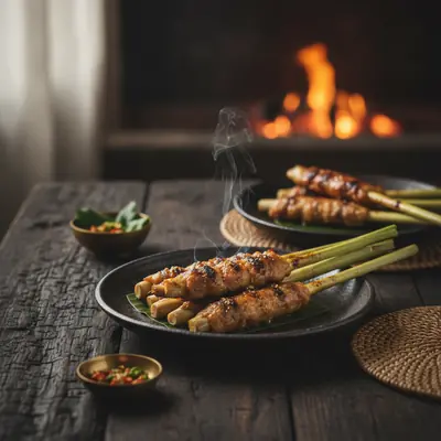 Sate Lilit Tenggiri Batang Serai